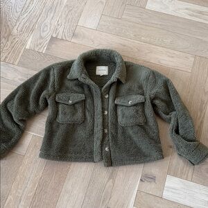 Thread & Supply Olive Green Fleece Sweater